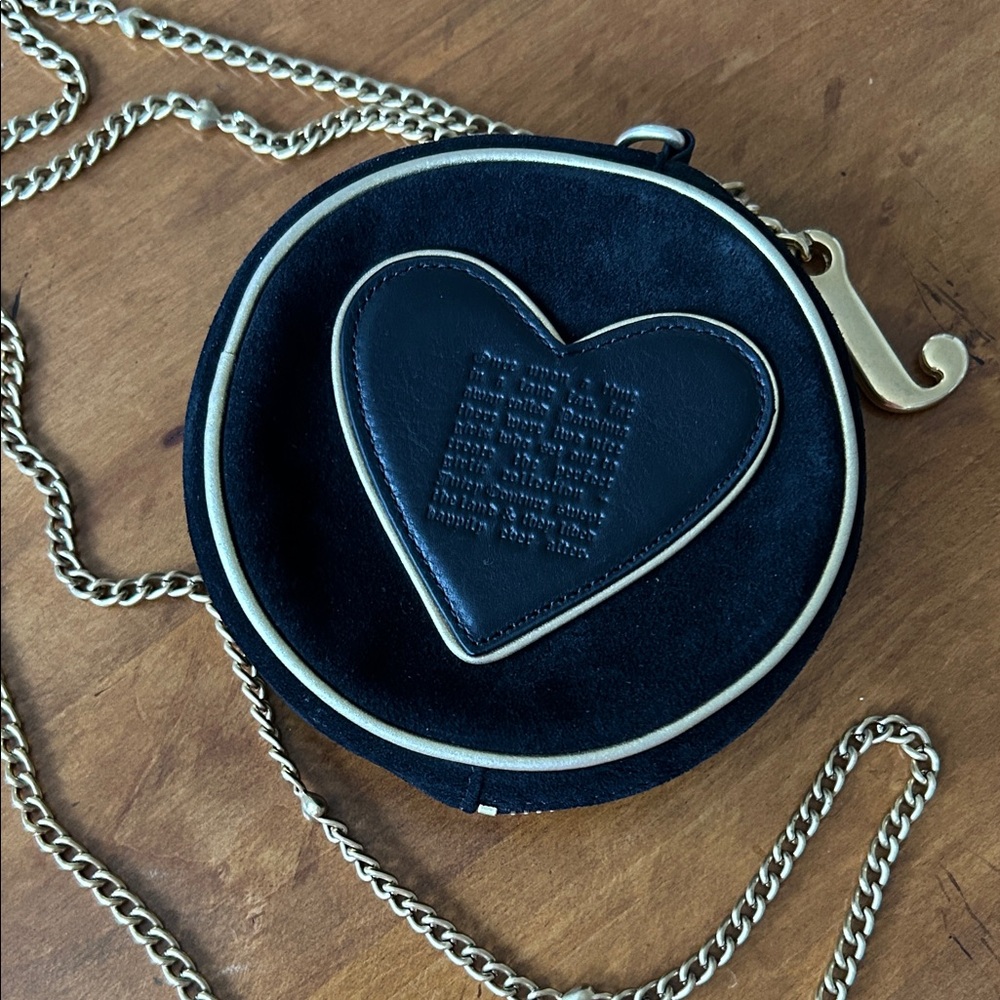 Juicy Couture Black Suede Leather Crossbody